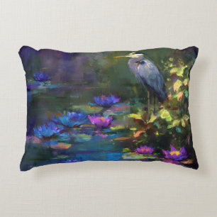 Cojín Decorativo Lirio de agua encantado de estanque Naturaleza Acu