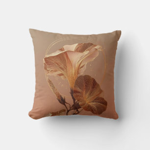 Cojín Decorativo Lirio de Calla Naranja Quemado Botánico