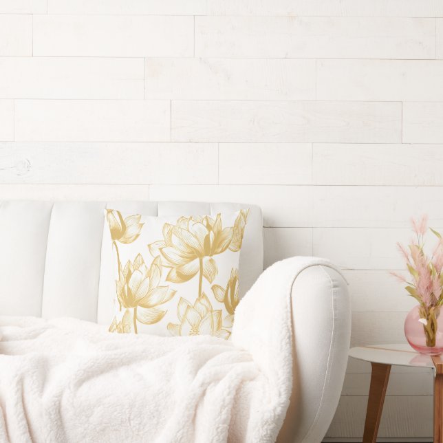 Cojín Decorativo Lirio dorado personalizado (Sofá)