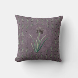 Cojín Decorativo Lirio negro en un tapiz antiguo