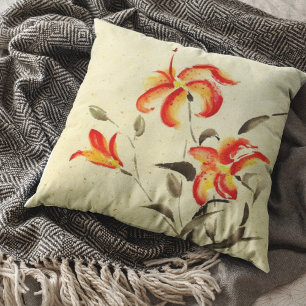 Cojín Decorativo Lirio tigre - rojo