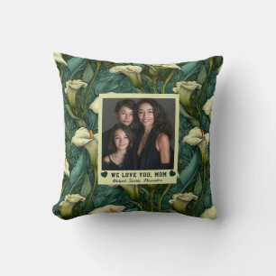 Cojín Decorativo Lirios Calla Feliz Cumpleaños Mamá Estilo de Vida