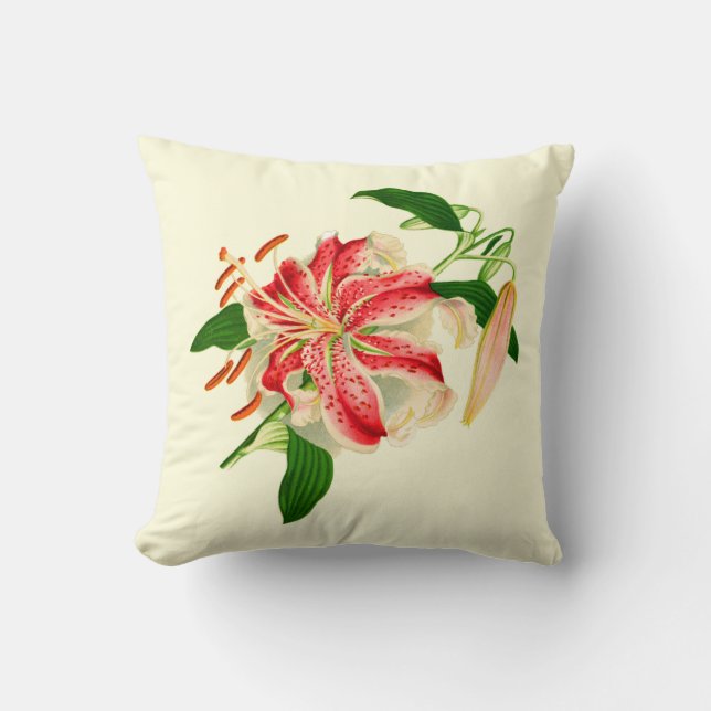 Cojín Decorativo Lirios Vintage (Anverso)