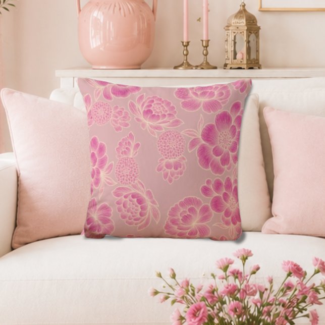 Cojín Decorativo Lise Rosa Suave 🌸 Floral Elegante (Subido por el creador)