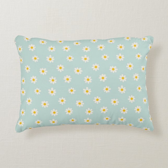 Cojín Decorativo Little Daisies - soft teal