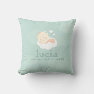 Cojín Decorativo Little One on cloud pillow, New Baby Throw Pillow