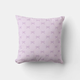 Cojín Decorativo Little Purple Bow Feminine Pastel & Coquette 