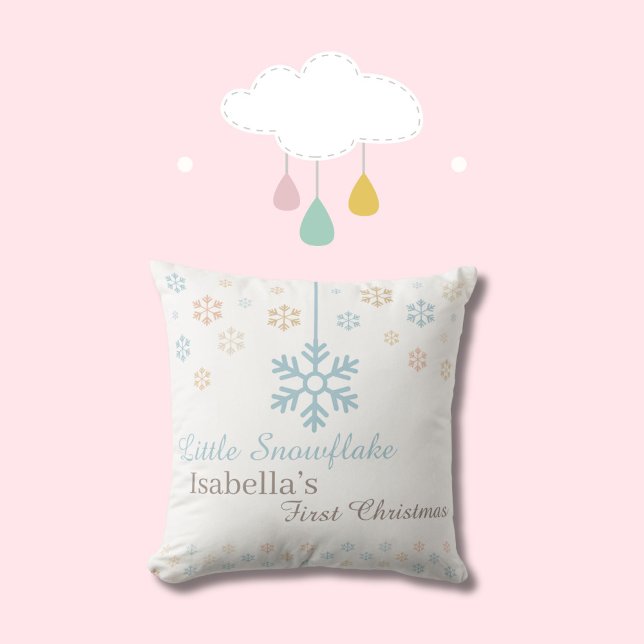 Cojín Decorativo Little Snowflake Baby’s First Christmas  (Subido por el creador)
