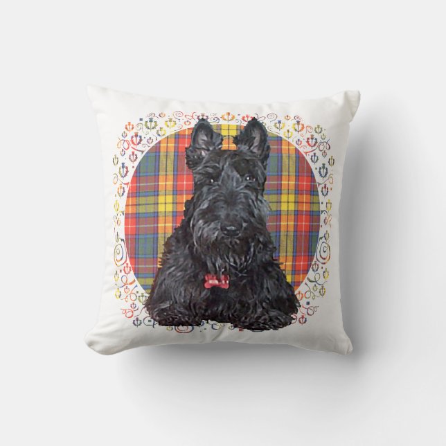 Cojín Decorativo Little Tartan Scottie Dog (Anverso)