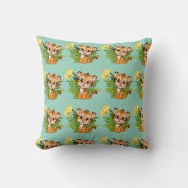 Cojín Decorativo  Little Tiger & Butterfly Throw Pillow