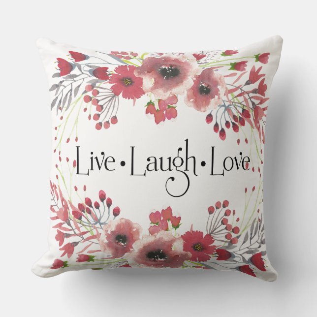 Cojín Decorativo Live Laugh Love (Anverso)