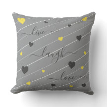 Cojín decorativo Live Laugh Love Hearts