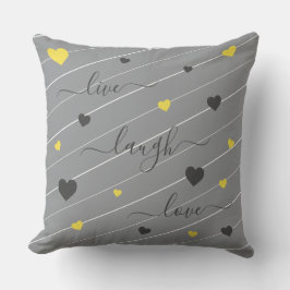 Cojín decorativo Live Laugh Love Hearts