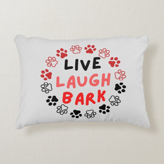 Cojín Decorativo Live laughk bark offwhite BG (Anverso)