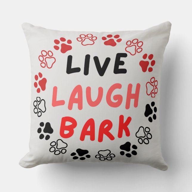 Cojín Decorativo Live laughk bark offwhite BG (Anverso)