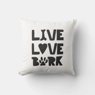 Cojín Decorativo Live Love Bark Happy Bark Dogs Bark Cita K9 Cita