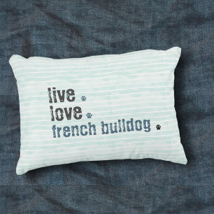 Cojín Decorativo Live Love Bulldog francés