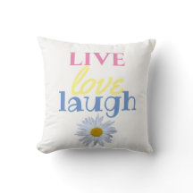 Live Love Laugh divertido color tipo blanco