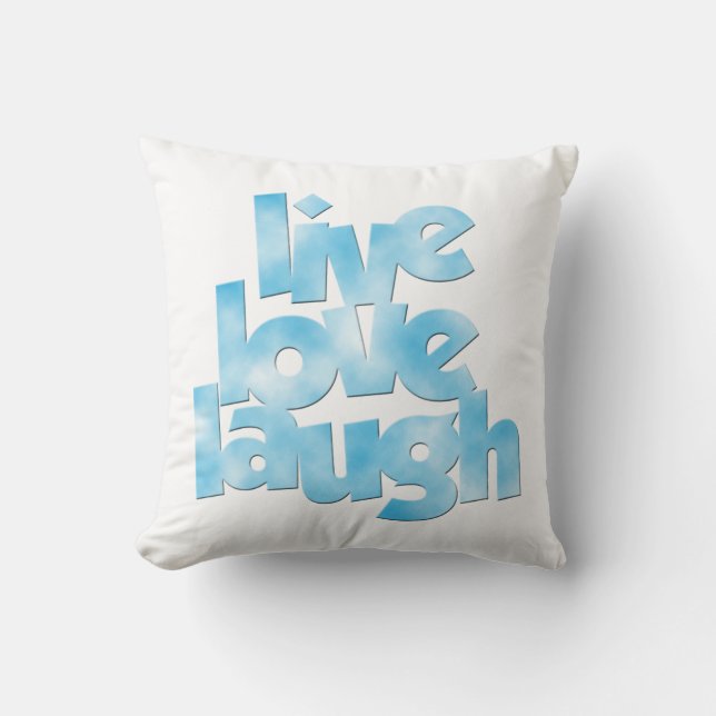 Cojín Decorativo Live Love Laugh Pillow (Anverso)