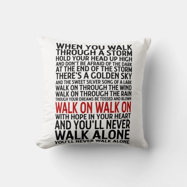 Cojín Decorativo Liverpool FC: Nunca caminarás solo Cushion (Anverso)
