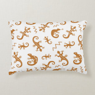Cojín Decorativo Lizards Chameleons: Diseño de Patrones sin Marea.