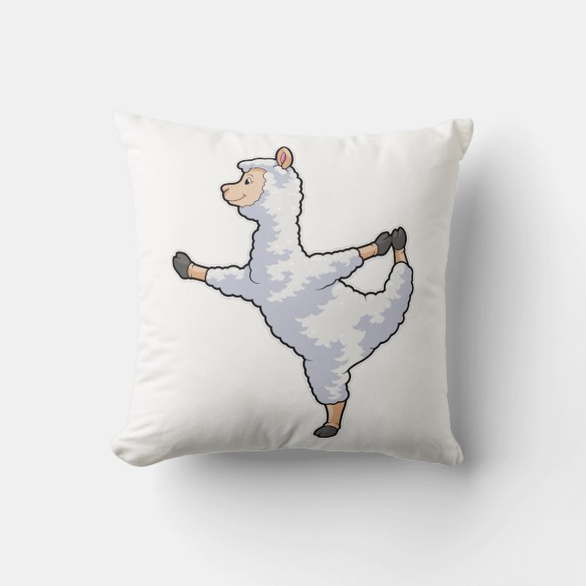 Cojín Decorativo Llama al gimnasio del yoga (Anverso)