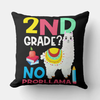Cojín Decorativo Llama de 2do grado sin problemas Humor de maestro 