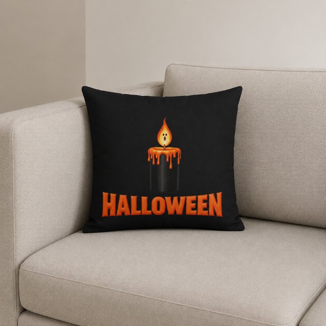 Cojín Decorativo Llama de vela de Halloween (Subido por el creador)