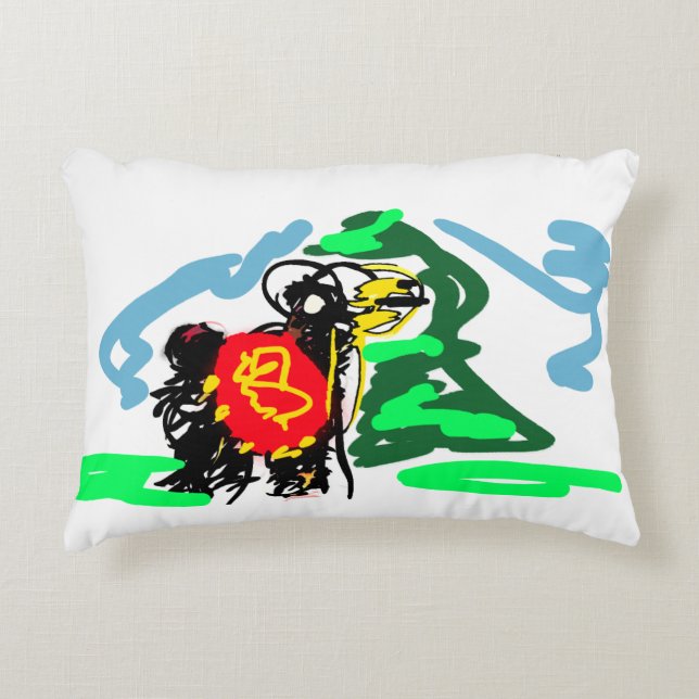 Cojín Decorativo Llama divertida   (Anverso)