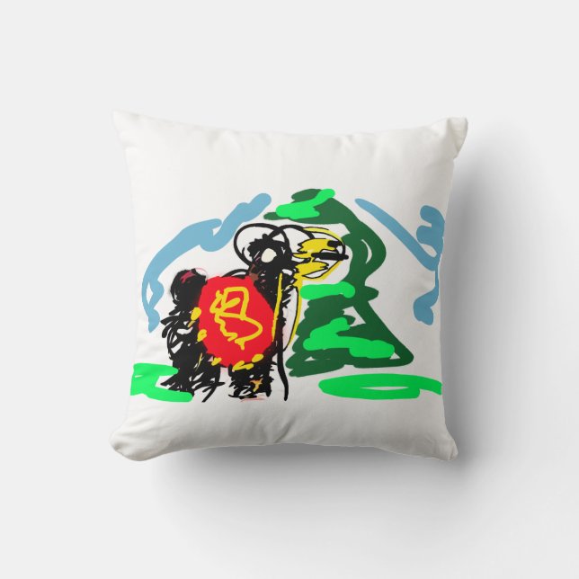 Cojín Decorativo Llama divertida   (Anverso)