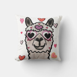 Cojín Decorativo Llama Love Hearts Valentine