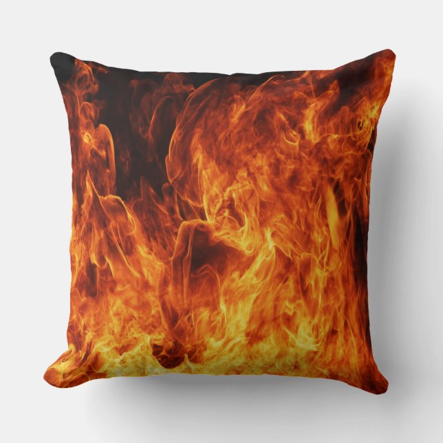 Cojín Decorativo Llama naranja (Anverso)
