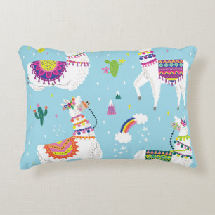 Cojín Decorativo Llama y cactus: conjunto de cosechas de cosecha