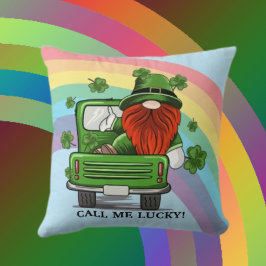 Cojín Decorativo Llámame Lucky Irish Gnome