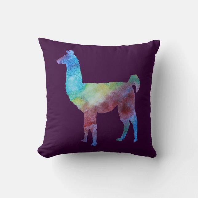 Cojín Decorativo Llamas del arco iris (Anverso)