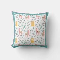 Llamas gatos Alapaca Animales Verdes Boho