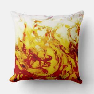 Cojín Decorativo Llamas verdaderas amarillas rojas naranjas moradas