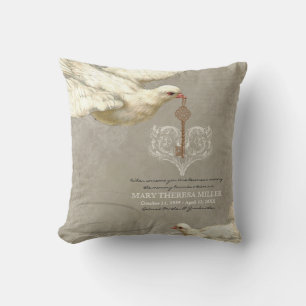 Cojín Decorativo Llave a mi collage del gris del Flourish del