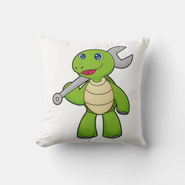 Cojín Decorativo Llave mecánica de tortugas (Anverso)