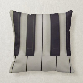 Cojín Decorativo Llaves blancos y negros/almohada de vals de