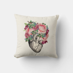 Cojín Decorativo Lleno de corazón anatómico desbordante