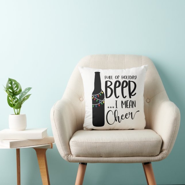 Cojín Decorativo Llenos de cerveza Navidad y alegría | Bebida diver (Silla)