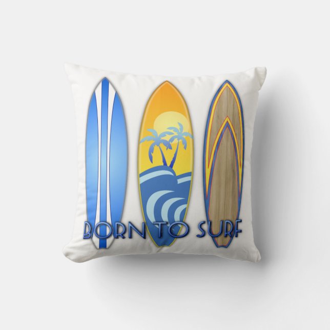 Cojín Decorativo Llevado practicar surf (Anverso)