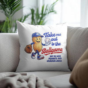 Cojín Decorativo Llévame al partido de béisbol divertido