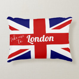 Cojín Decorativo Lléveme a la bandera BRITÁNICA/a Union Jack de