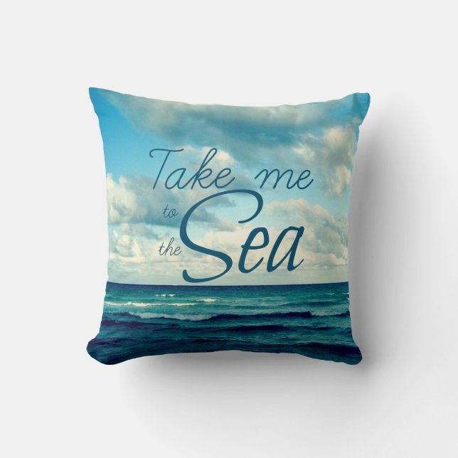COJÍN DECORATIVO LLÉVEME AL MAR (Anverso)