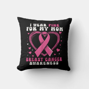 Cojín Decorativo Llevo Rosado Por Mi Mamá Para Concienciar Sobre El