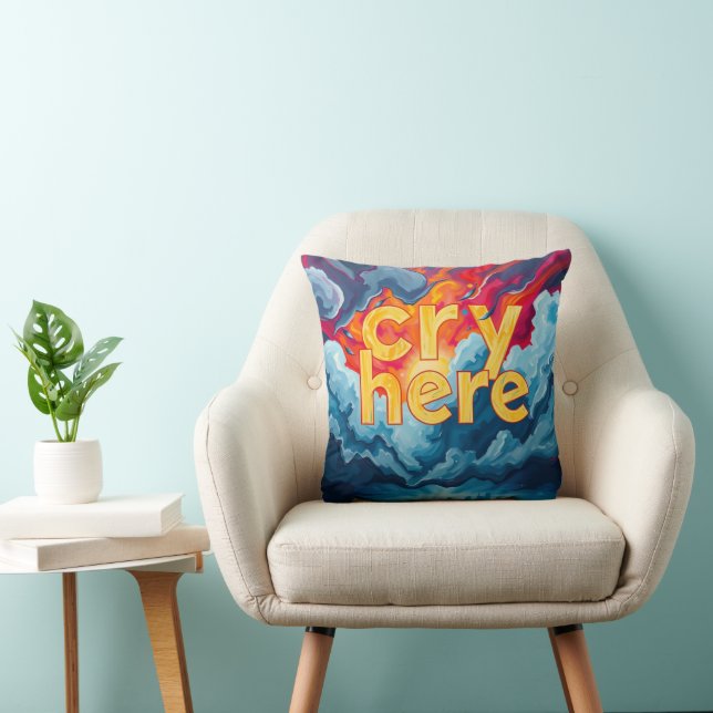 Cojín Decorativo llora aquí (Silla)