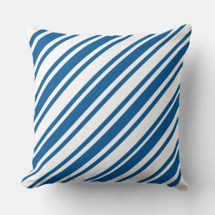 Cojín Decorativo Llorar en vivo Amor Azul/Blanco Negro Stripe Pillo