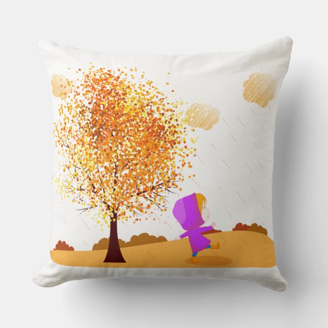 Cojín Decorativo Llueve fuera de Pillow (Anverso)